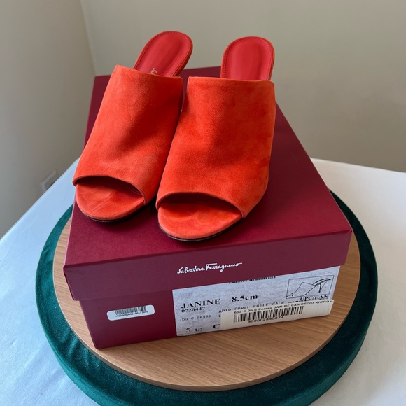 Ferragamo Janine Suede Mules - Picture 5 of 11